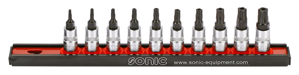 1/4'' TX-Plus-Bit-Satz 5-kant auf Steckleiste 10-tlg. 1/4'' TX-Plus-Bit-Satz 5-kant auf Steckleiste 10-tlg.