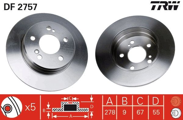 TRW Bremsscheibe (DF2757)