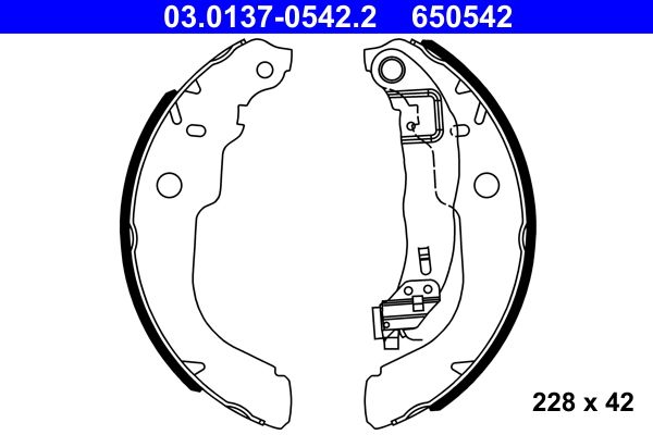 ATE Bremsbackensatz (03.0137-0542.2)