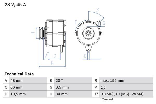 BOSCH Generator (0 986 037 221)
