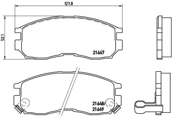 BREMBO Bremsbelagsatz, Scheibenbremse (P 54 014)