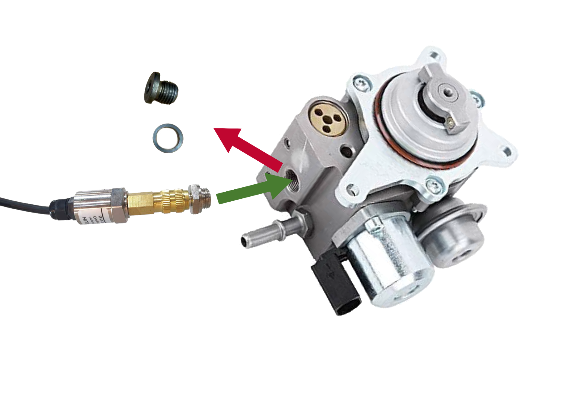 Adapter Hochdruck Benzin Diagnose Set, 5-tlg.