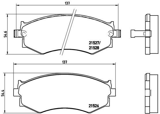 BREMBO Bremsbelagsatz, Scheibenbremse (P 30 002)