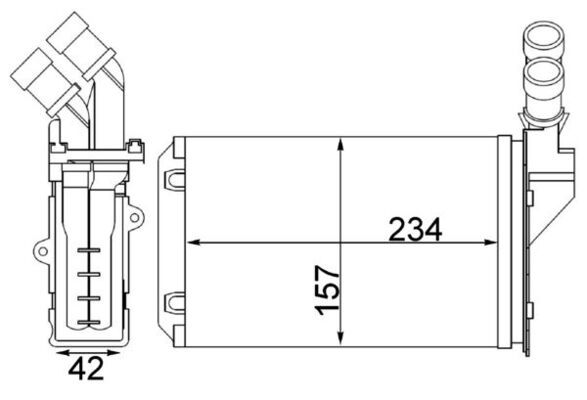 MAHLE Wärmetauscher, Innenraumheizung (AH 217 000S) Thumbnail