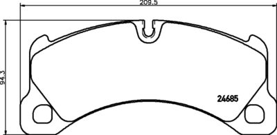 HELLA Bremsbelagsatz, Scheibenbremse (8DB 355 015-131)