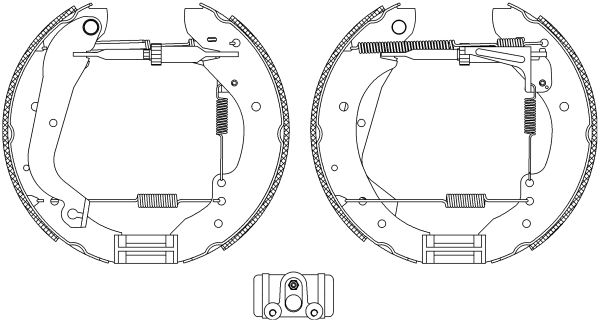 HELLA Bremsbackensatz (8DB 355 004-281) HELLA Bremsbackensatz (8DB 355 004-281)