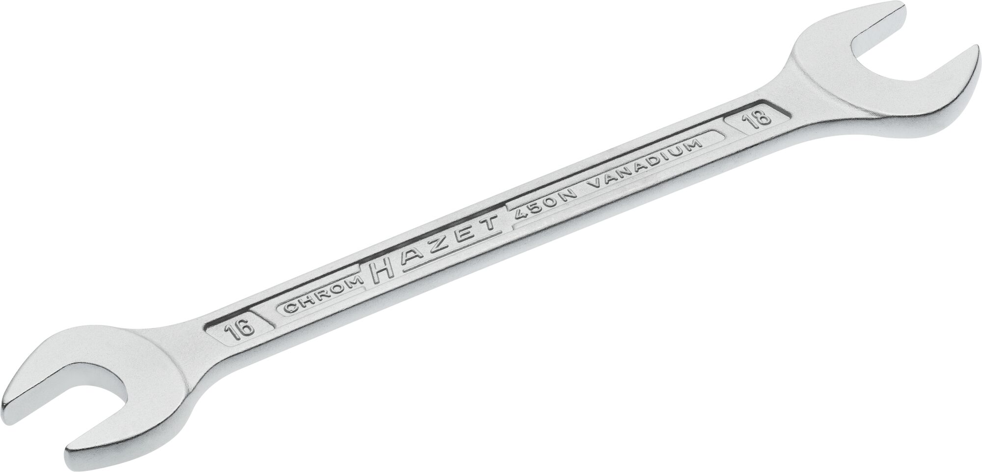 HAZET Doppel-Maulschlüssel 450N-16X18 ∙ Außen-Sechskant Profil ∙ 16 x 18 mm