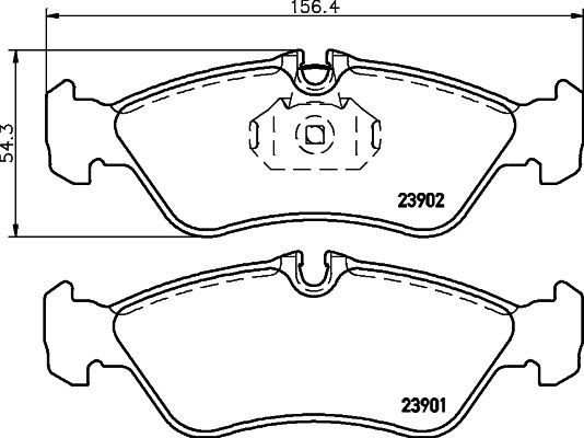 HELLA Bremsbelagsatz, Scheibenbremse (8DB 355 014-401)