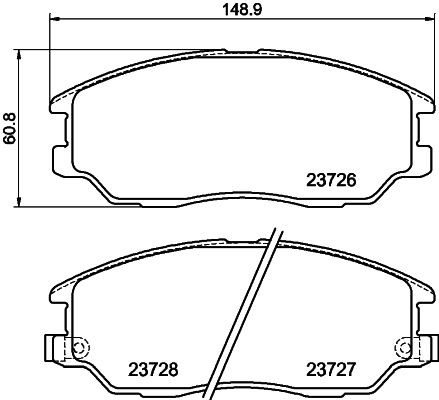 HELLA Bremsbelagsatz, Scheibenbremse (8DB 355 010-861)