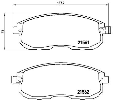BREMBO Bremsbelagsatz, Scheibenbremse (P 56 065)