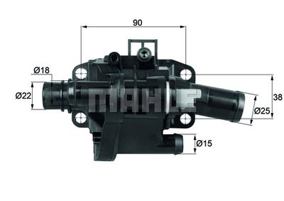 MAHLE Thermostat, Kühlmittel (TH 41 83) 4009026932032 TH 41 83