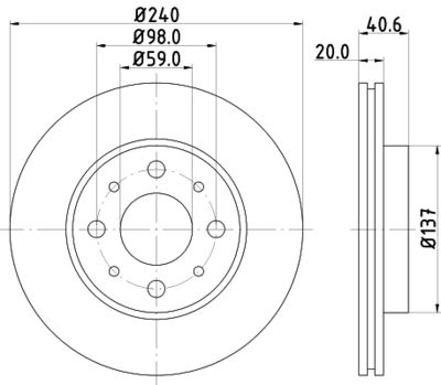 HELLA Bremsscheibe (8DD 355 109-121)