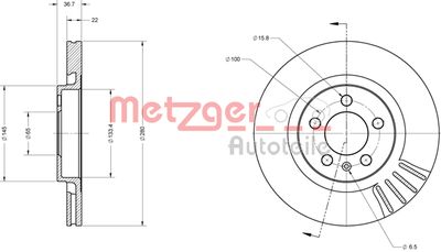 METZGER Bremsscheibe (6110068)
