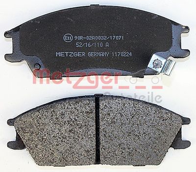 METZGER Bremsbelagsatz, Scheibenbremse (1170224)