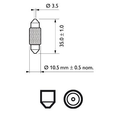 PHILIPS Glühlampe, Innenraumleuchte (12854CP)