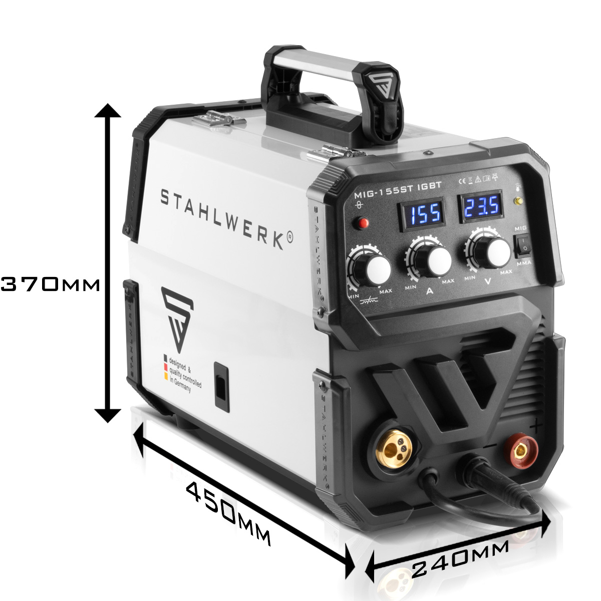 STAHLWERK Schutzgasschweißgerät MIG MAG 155 ST IGBT