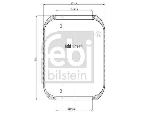 FEBI BILSTEIN Federbalg, Luftfederung (47144)