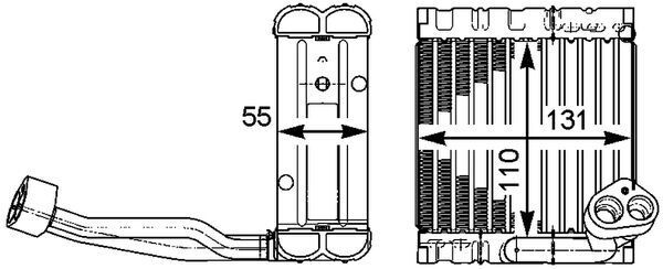 MAHLE Verdampfer, Klimaanlage (AE 115 000P)