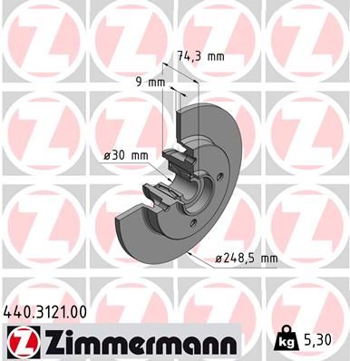 ZIMMERMANN Bremsscheibe (440.3121.00)