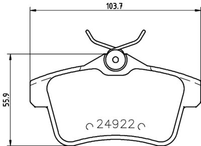 HELLA Bremsbelagsatz, Scheibenbremse (8DB 355 014-531)