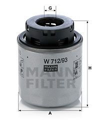 MANN-FILTER Ölfilter (W 712/93) Thumbnail