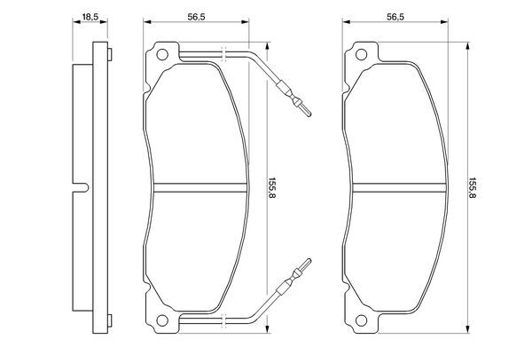 BOSCH Bremsbelagsatz, Scheibenbremse (0 986 460 946) BOSCH Bremsbelagsatz, Scheibenbremse (0 986 460 946)