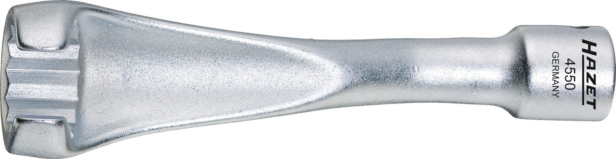 HAZET Einspritzleitungs-Schlüssel 4550 ∙ Vierkant10 mm (3/8 Zoll) ∙ Außen-Doppel-Sechskant Profil ∙ 17 mm