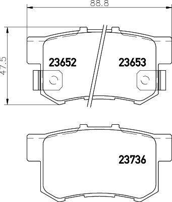 HELLA Bremsbelagsatz, Scheibenbremse (8DB 355 009-581)