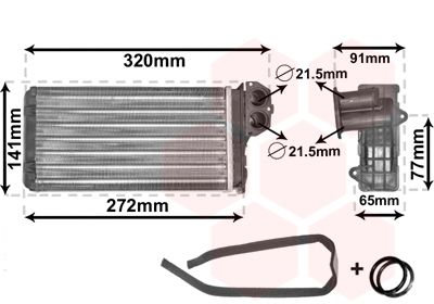 VAN WEZEL Wärmetauscher, Innenraumheizung (40006199) Thumbnail