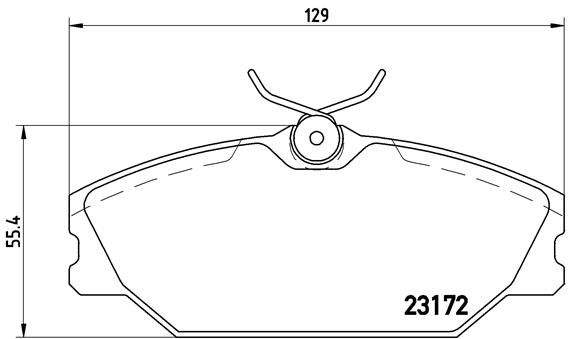 BREMBO Bremsbelagsatz, Scheibenbremse (P 68 027)