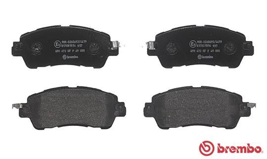 BREMBO Bremsbelagsatz, Scheibenbremse (P 49 055)