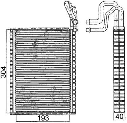 MAHLE Verdampfer, Klimaanlage (AE 116 000S)