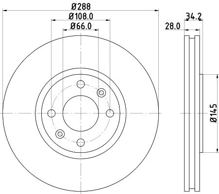 HELLA Bremsscheibe (8DD 355 107-841) HELLA Bremsscheibe (8DD 355 107-841)