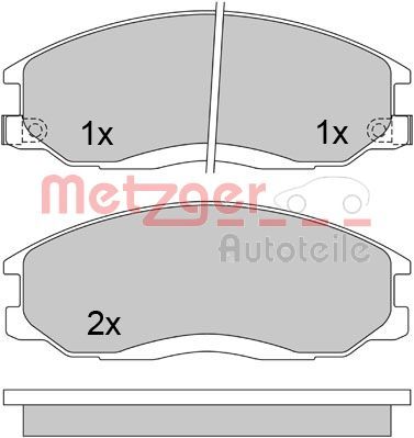 METZGER Bremsbelagsatz, Scheibenbremse (1170402)