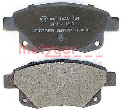 METZGER Bremsbelagsatz, Scheibenbremse (1170138)