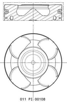 MAHLE Kolben (011 PI 00108 000)