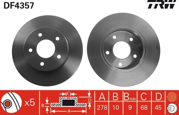 TRW Bremsscheibe (DF4357)