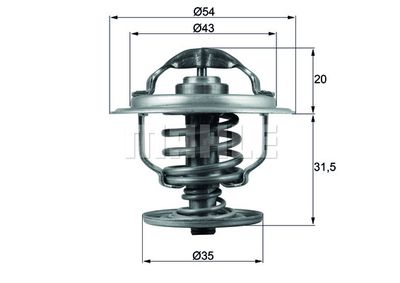 MAHLE Thermostat, Kühlmittel (TX 109 87D)