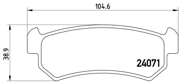 BREMBO Bremsbelagsatz, Scheibenbremse (P 10 001)