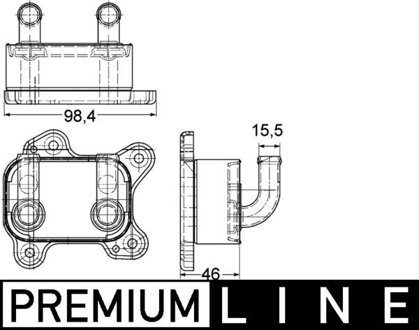 MAHLE Ölkühler, Motoröl (CLC 168 000P)