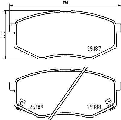 HELLA Bremsbelagsatz, Scheibenbremse (8DB 355 037-981)