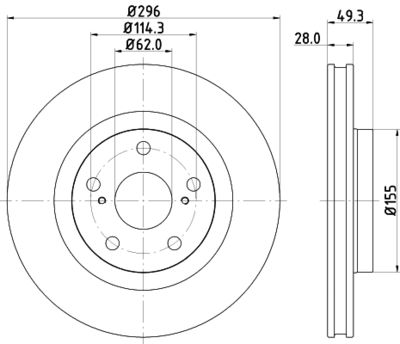 HELLA Bremsscheibe (8DD 355 118-561)