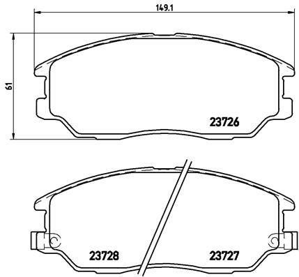 BREMBO Bremsbelagsatz, Scheibenbremse (P 30 028)