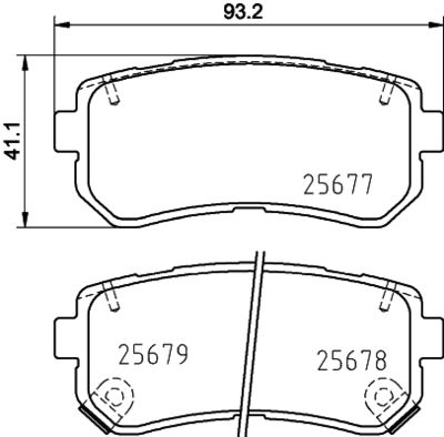 HELLA Bremsbelagsatz, Scheibenbremse (8DB 355 020-851)