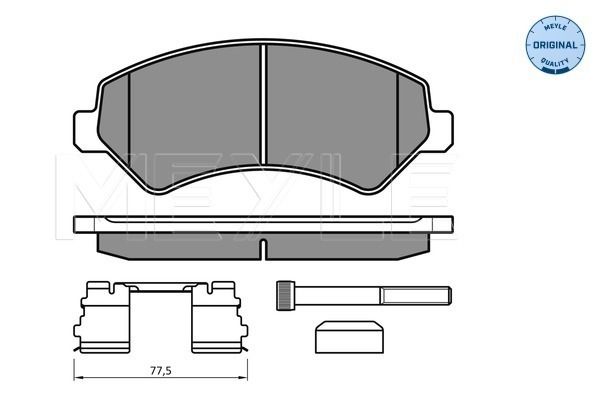 MEYLE Bremsbelagsatz, Scheibenbremse (025 244 6619/W1) MEYLE Bremsbelagsatz, Scheibenbremse (025 244 6619/W1)