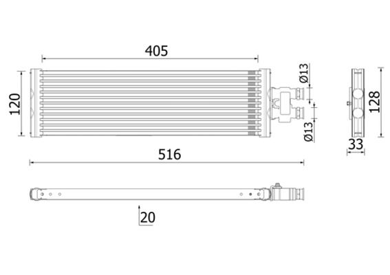 MAHLE Ölkühler, Automatikgetriebe (CLC 295 000P) MAHLE Ölkühler, Automatikgetriebe (CLC 295 000P)