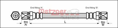 METZGER Bremsschlauch (4112813) Thumbnail