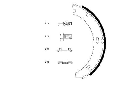 HELLA Bremsbackensatz, Feststellbremse (8DA 355 050-301)