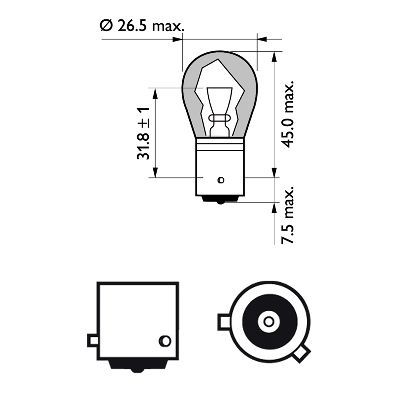 PHILIPS Glühlampe, Blinkleuchte (12496NAB2)