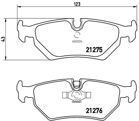 BREMBO Bremsbelagsatz, Scheibenbremse (P 23 062)
